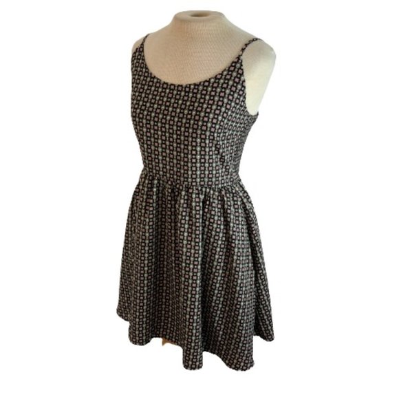 I Joah Dresses & Skirts - I Joah Retro Bohemian Mini Fit Flare Dress Black